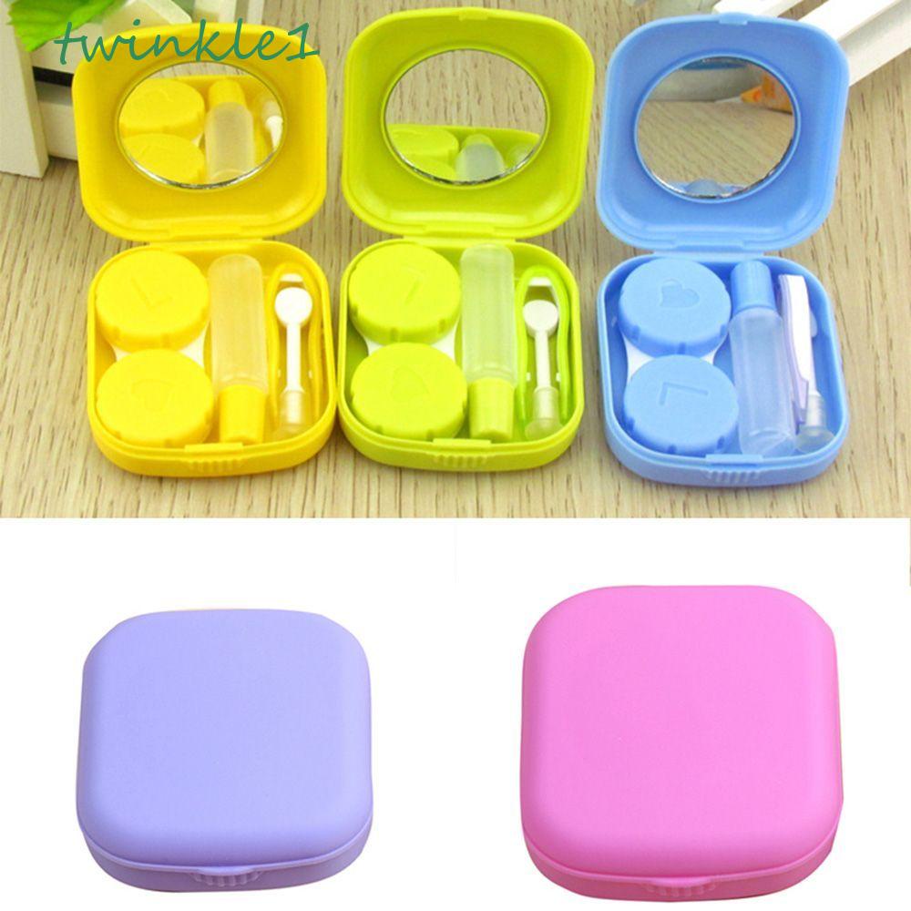 Hộp Đựng Kính Áp Tròng Bỏ Túi Họa Tiết Lấp Lánh Dễ Thương Tiện Dụng Mang Theo Du Lịch