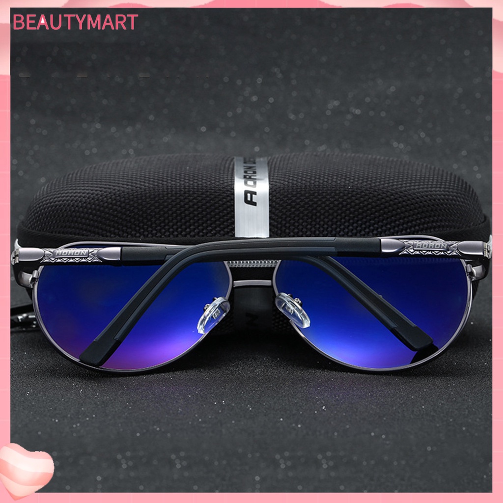 Kính Mát Phân Cực Chống Tia UV400 Gọng Kim Loại Thời Trang Cho Nam