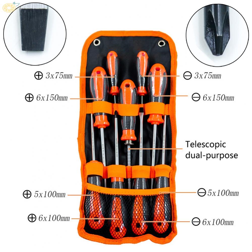 【VARSTR】Cross Screwdriver Durable Extended Screwdriver Rubber Handle Alloy Steel