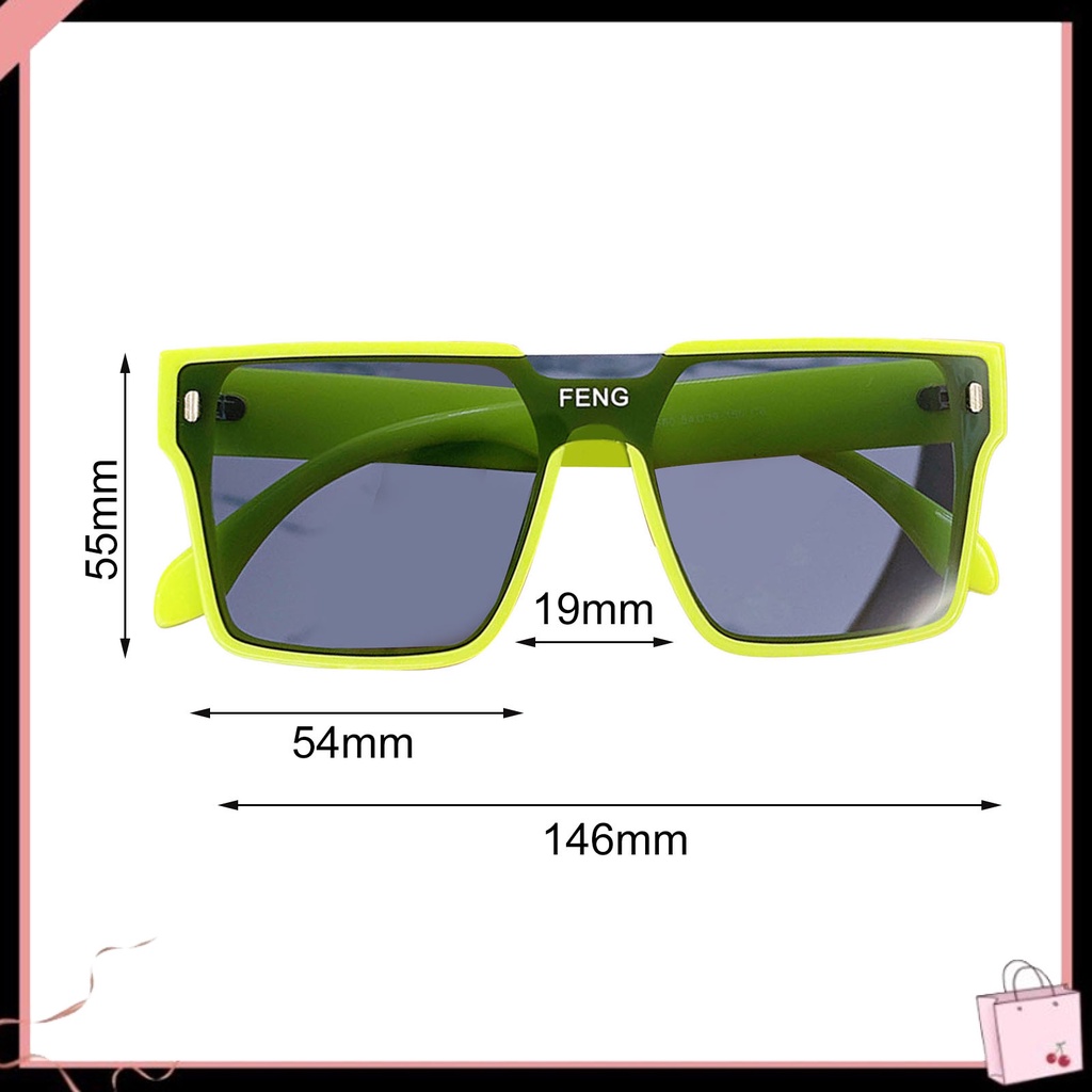 Kính Mát Gọng Vuông Lớn Siêu Nhẹ Chống Tia UV Màu Sắc Tương Phản Phong Cách Cổ Điển Thời Trang Cho Nam Và Nữ