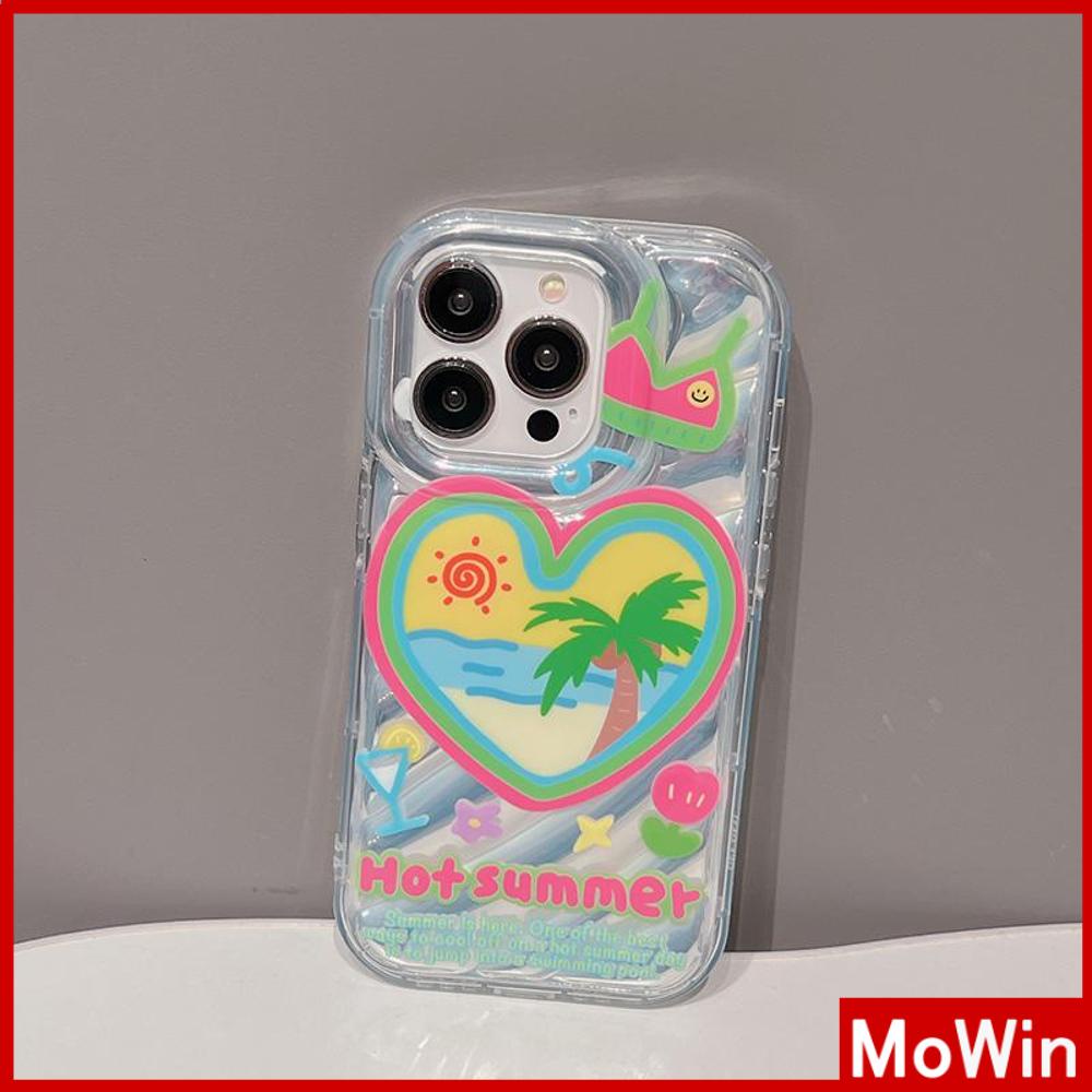 Ốp lưng iPhone 14 Pro Max Ốp Lưng iPhone Ốp Lưng Trong Suốt Phản Quang Laser Ốp Lưng TPU Mềm Túi Khí Chống Sốc Summer Palm Dễ Thương Tương thích với iPhone 13 Pro max 12 Pro Max 11 xr xs max 7Plus 8Plus