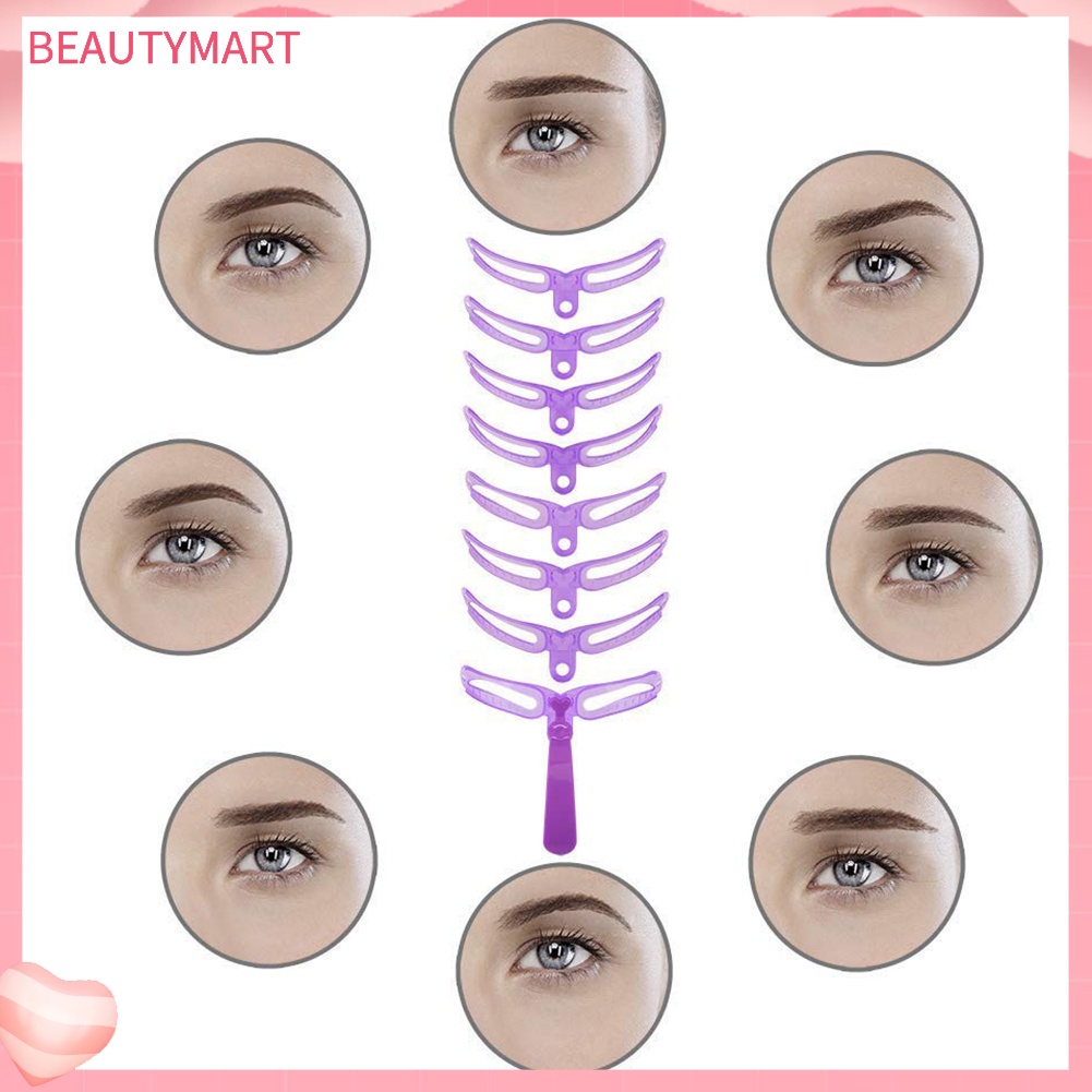 Set 8 Khuôn Thẻ Vẽ Lông Mày Chuyên Nghiệp