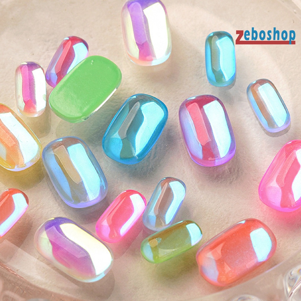 Set 10 Phụ Kiện Trang Trí Móng Tay Nghệ Thuật Hình Bát Giác 3D Lấp Lánh Không Phai Màu