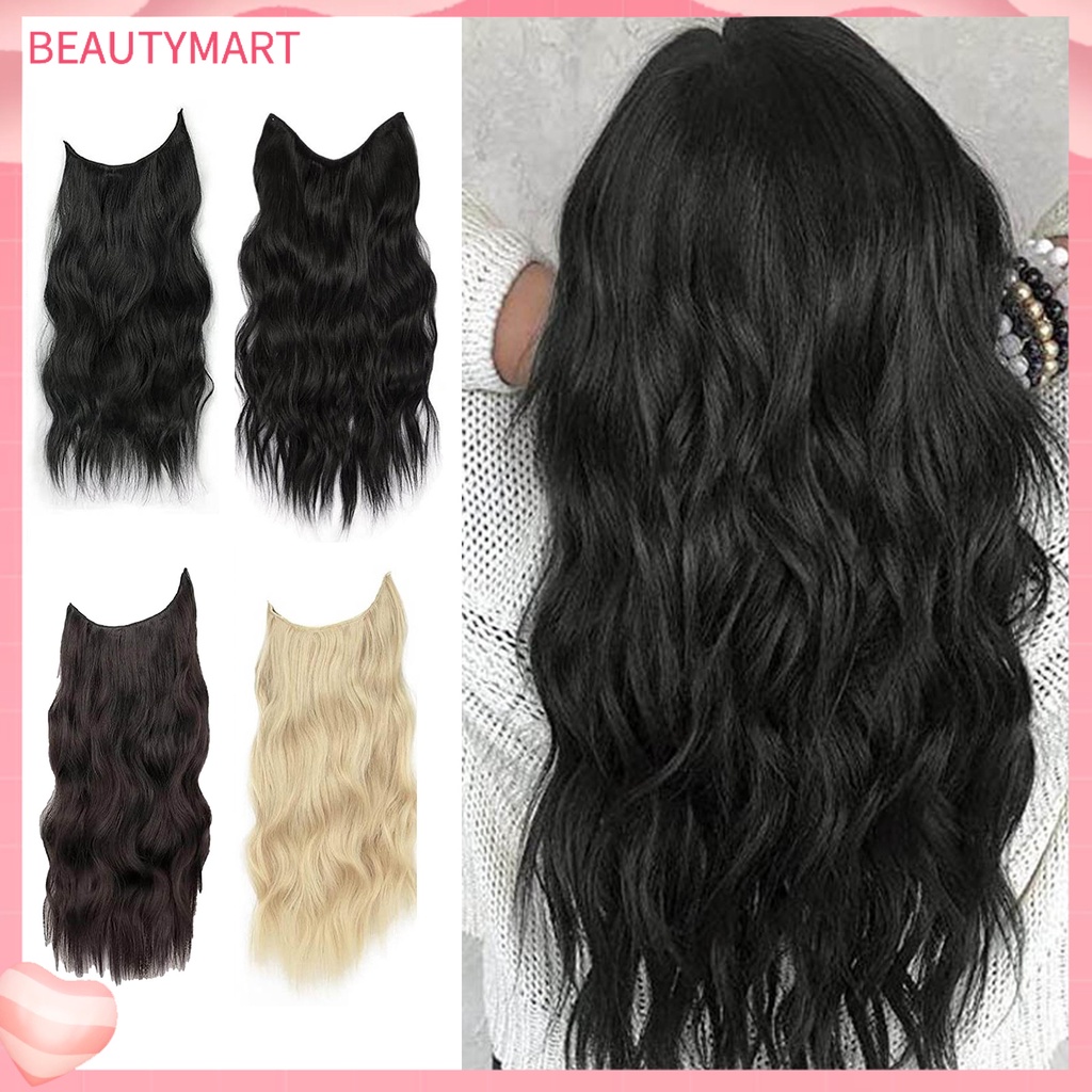 [beautymart] Tóc Giả Xoăn Dày Tự Nhiên Không Để Lại Dấu Vết Phong Cách Âu Mỹ Cho Nữ Sử Dụng