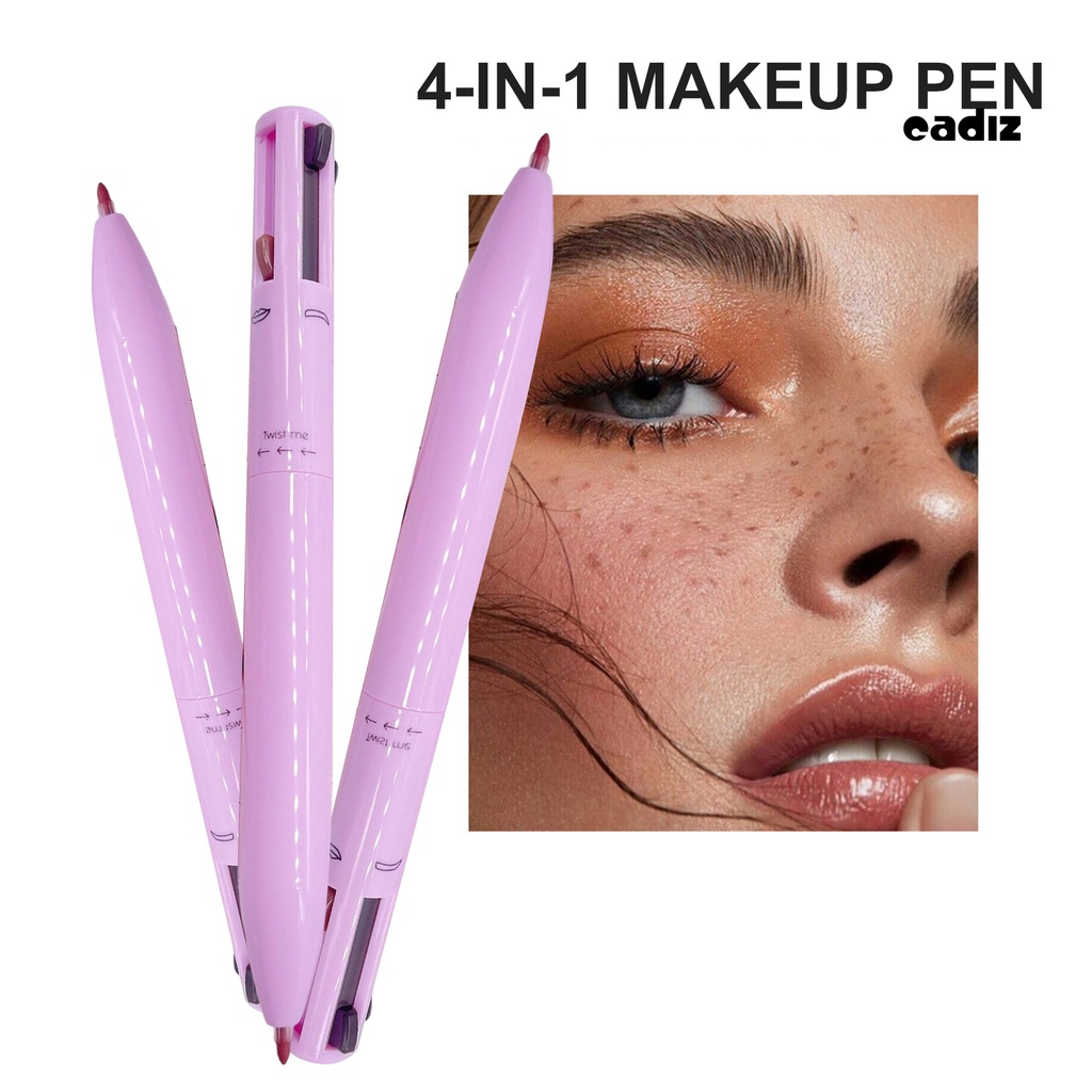 Bút Kẻ Mắt / Môi / Lông Mày 4 Trong 1 Chống Nước Không Gây Kích Ứng Nhẹ Nhàng