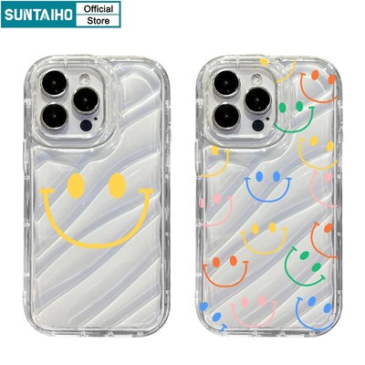 Suntaiho Ốp lưng ốp iphone Ốp Điện Thoại Trong Suốt In Hình Mặt Cười Cho ốp iphone 7 8 Plus 11 12 13 14 Pro MAX 11Pro 12Pro 13Pro X XR XS MAX