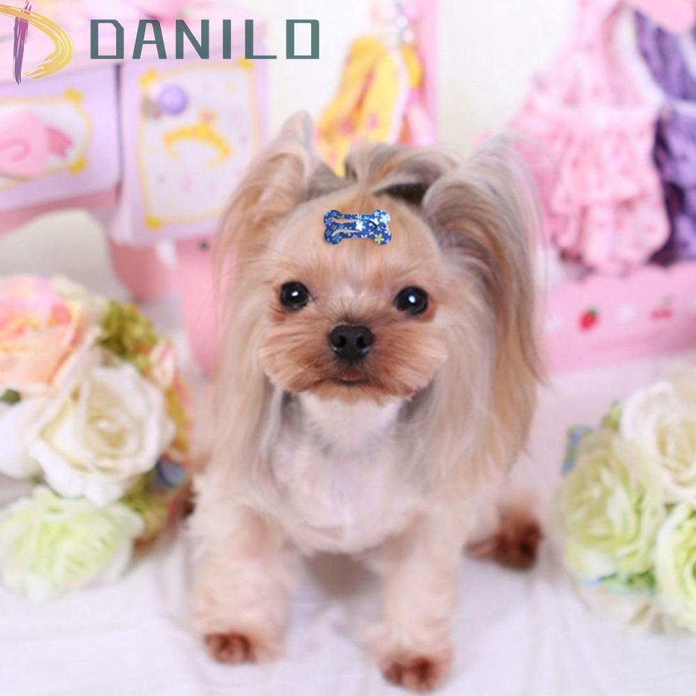 Danilo Set 10 Kẹp Tóc Hình Khúc Xương Nhiều Màu Dễ Thương Cho Thú Cưng
