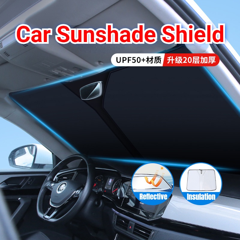 Tấm Chắn Nắng / Tia UV / Gió Phía Trước Có Thể Gập Lại Màu Bạc Thông Dụng Cho Xe Hơi / Xe Máy Parasol Coche