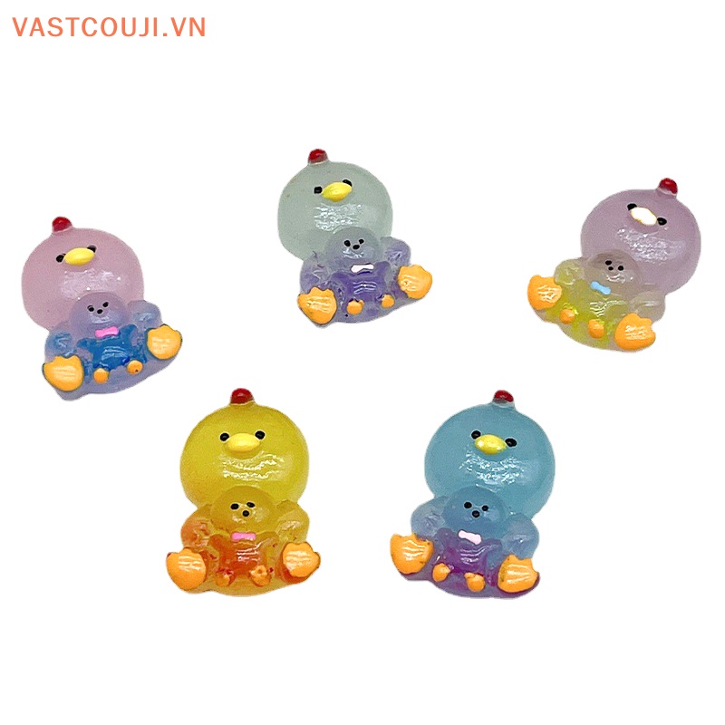 Set 5 Tượng Gà Con Phát Quang Dùng Để Trang Trí