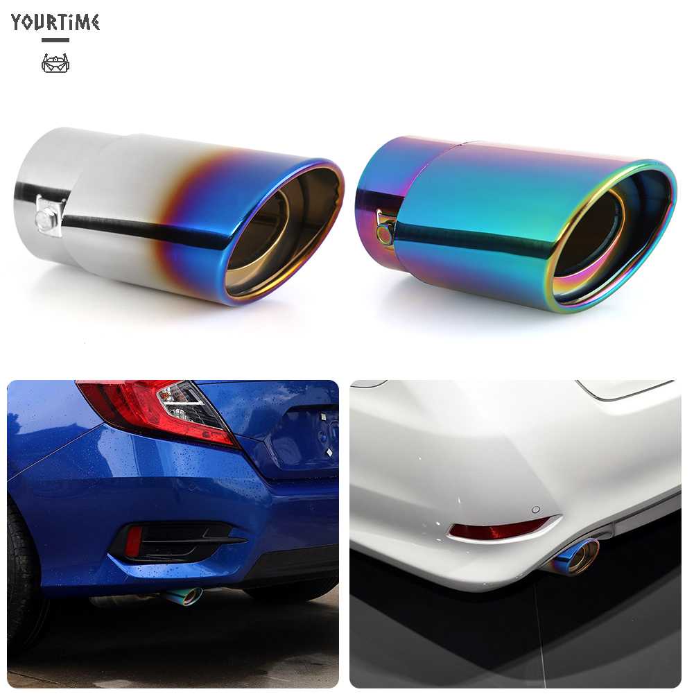 Ống Xả Xe Hơi Thẳng Bằng Thép Không Gỉ Màu Sắc Đốt Cháy