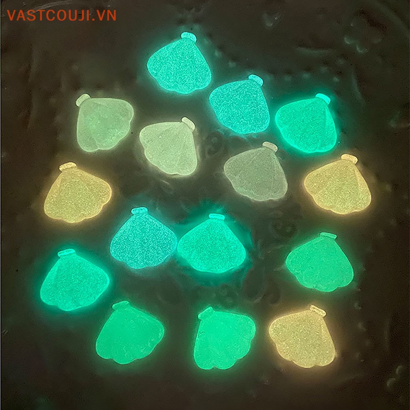Set 10 Viên Đá 3D Dạ Quang Hình Vỏ Sò Dễ Thương Dùng Trang Trí Sổ Tay DIY