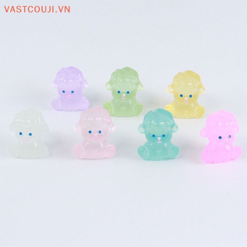 Bộ 5 Mô Hình Sư Tử / Chó / Sư Tử Màu Dạ Quang Độc Đáo Trang Trí Sổ Tay / Móc Khóa / Điện Thoại