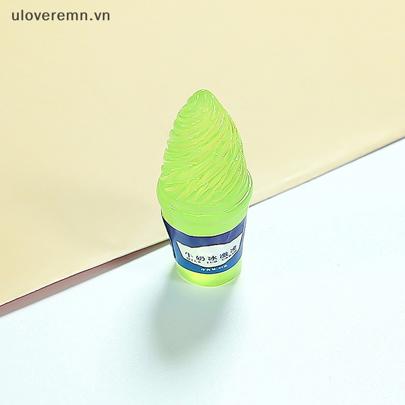 Bộ 5 Mô Hình Kem Hoạt Hình Mini Bằng Nhựa Resin Phát Quang Trang Trí Tiểu Cảnh