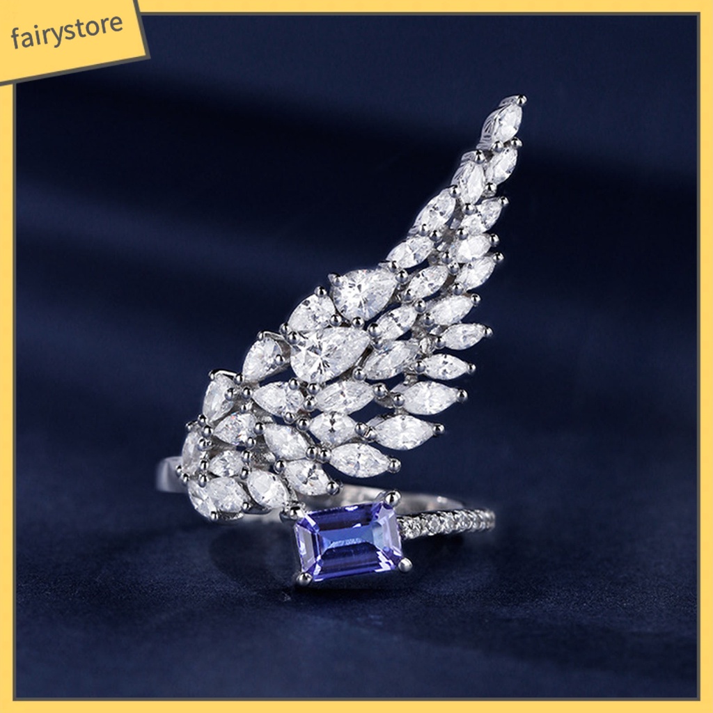 Bông Tai Hình Đôi Cánh Bất Đối Xứng Màu Sáng Tinh Tế Thời Trang Dự Tiệc