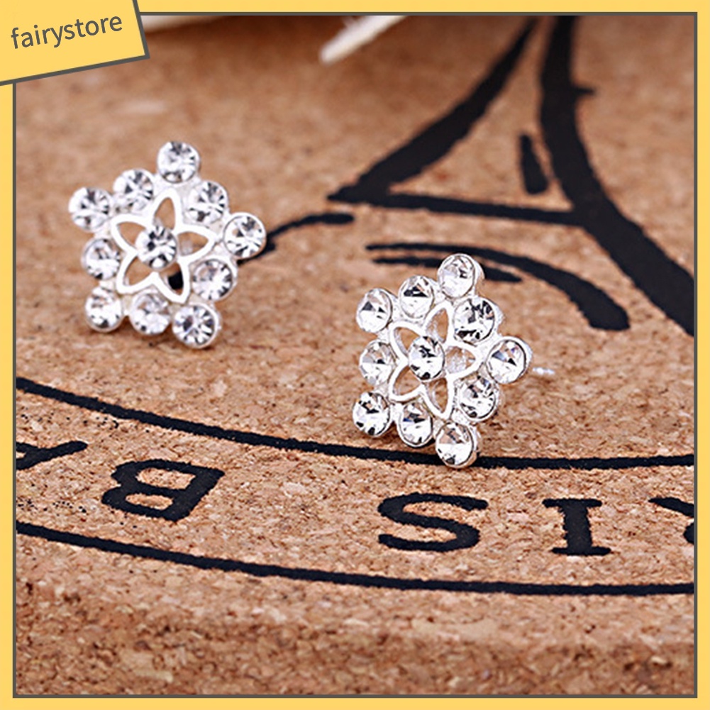 Bông Tai Hình Ngôi Sao / Trái Tim Đính Đá Thời Trang Cho Nữ