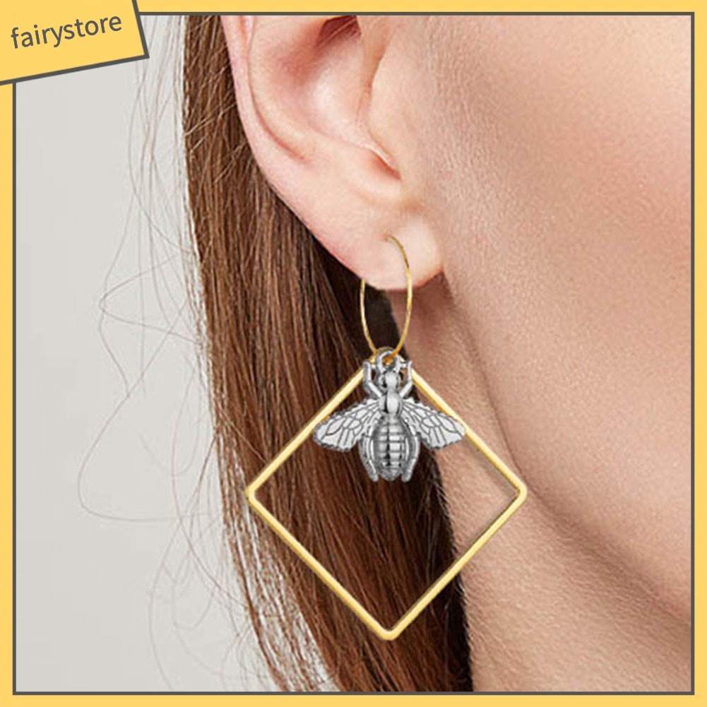 Bông Tai Hình Vuông Thiết Kế Rỗng Thời Trang Dành Cho Nữ