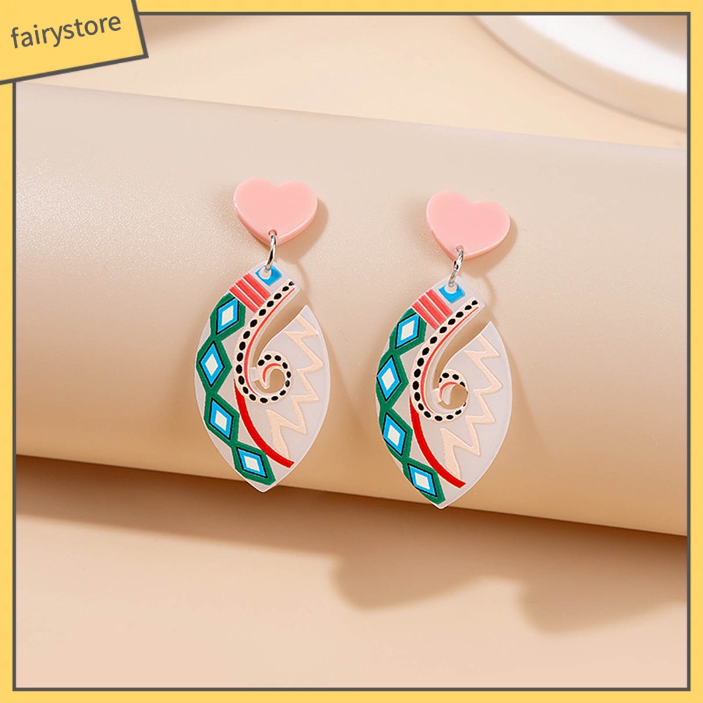 1 Đôi Bông Tai Acrylic Bóng Nhiều Màu Họa Tiết Hoa Ngôi Sao Hoạt Hình Thời Trang Cho Nữ