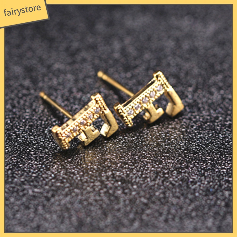 Bông Tai Hình 26 Chữ Cái Đính Đá Thời Trang Dành Cho Nữ