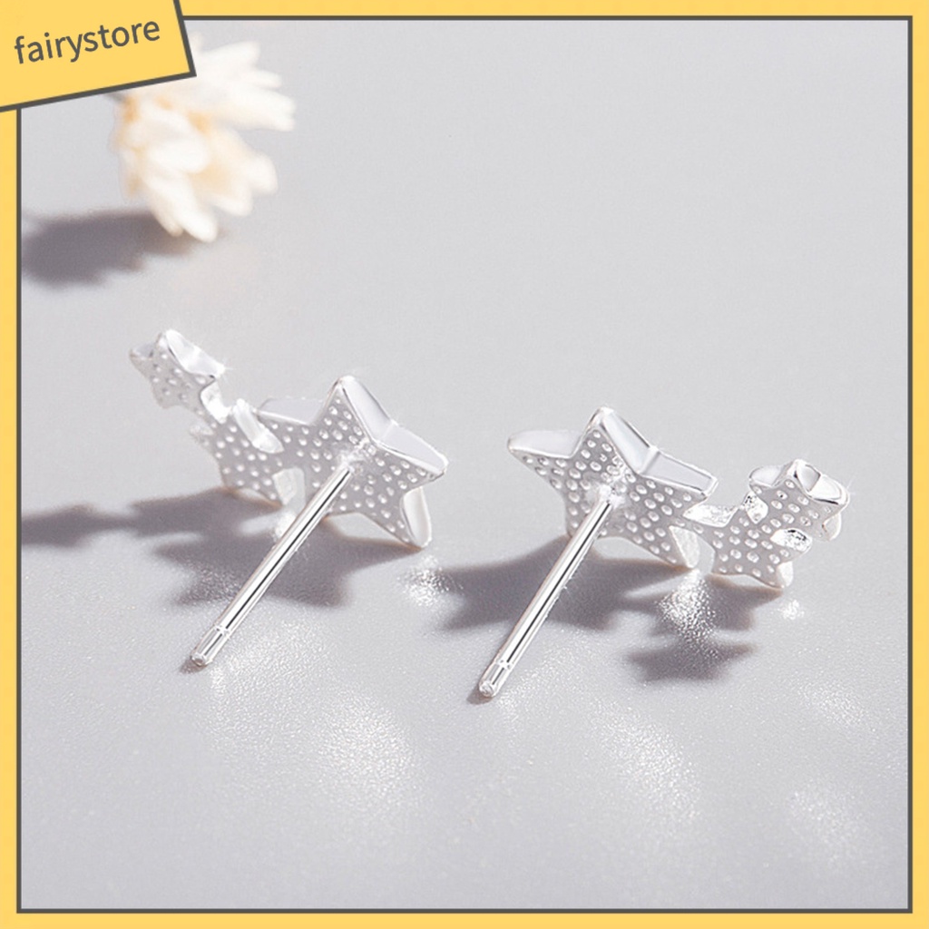 1 Đôi Bông Tai 3 Ngôi Sao Thanh Lịch Dễ Thương