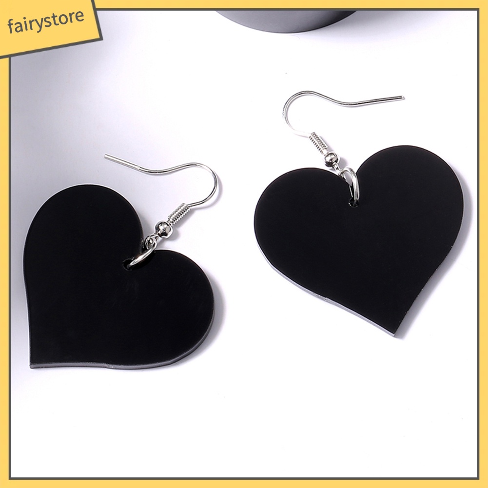 Bông Tai Acrylic Hình Trái Tim Thời Trang Dành Cho Nữ