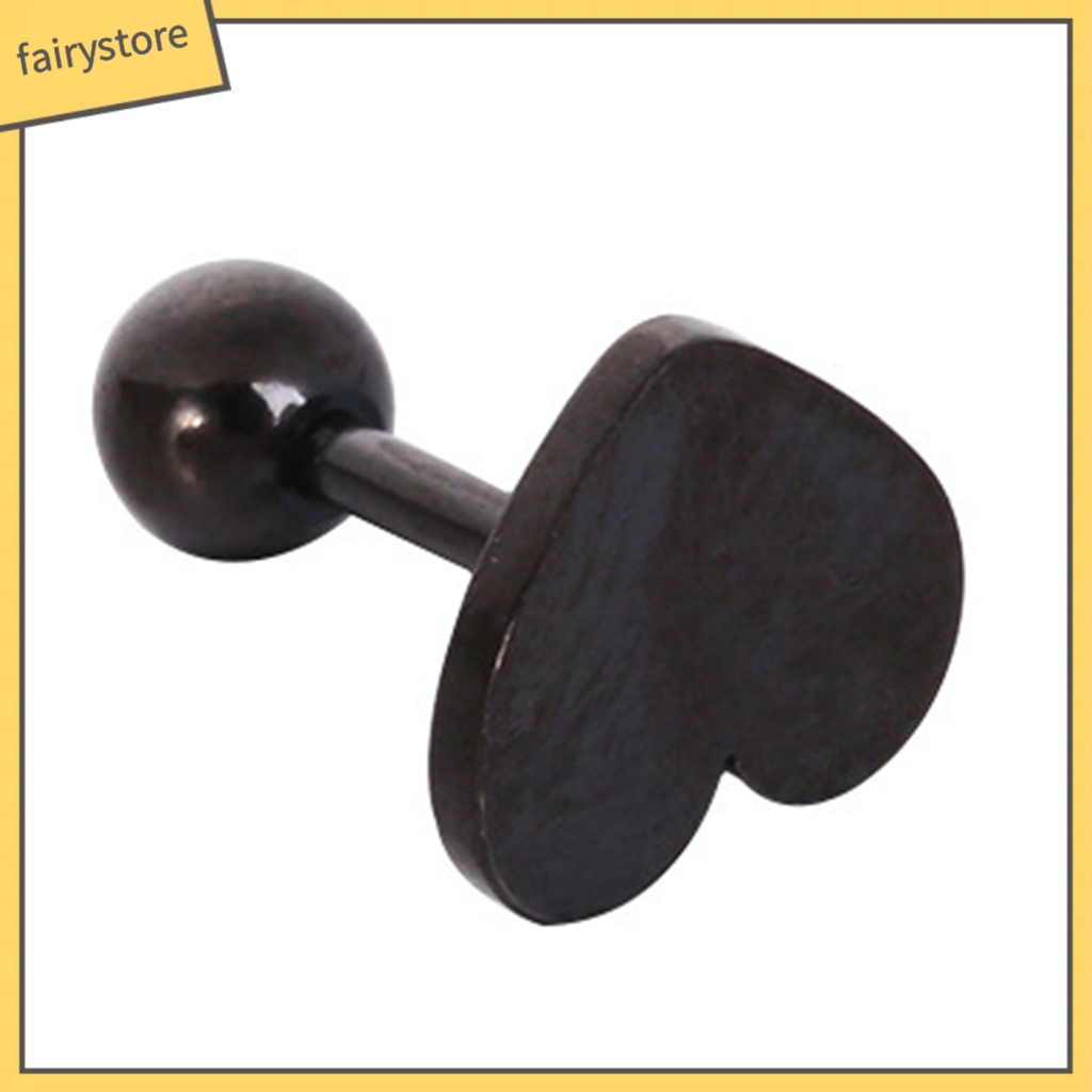 1 Khuyên Xỏ Sụn Tai Hình Trái Tim Mạ Điện Sáng Bóng Không Gây Dị Ứng Thoải Mái Thích Hợp Làm Quà Tặng Trang Sức Cho Nam Và Nữ