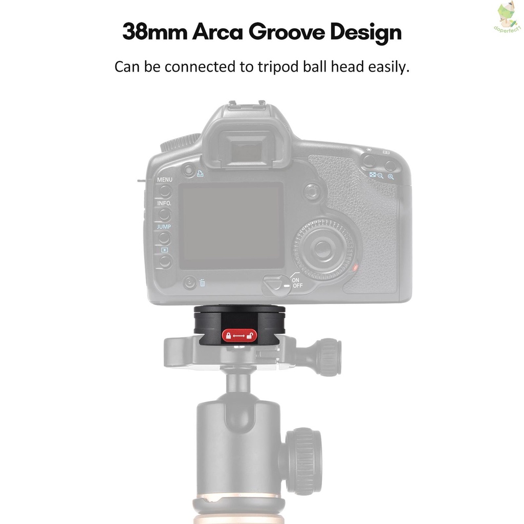 Round Quick Release Plate Tripod QR Plate Camera Mount Adapter Quick Setup Aluminum Alloy  with 1/4 Inch Screw for DSLR    Came-6.5