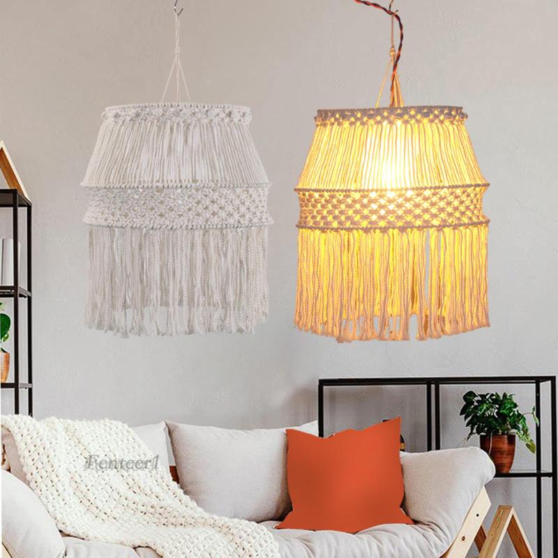 1 Vỏ Bọc Đèn Macrame Phong Cách Bohemian Trang Trí Nhà Cửa / Tiệc Cưới