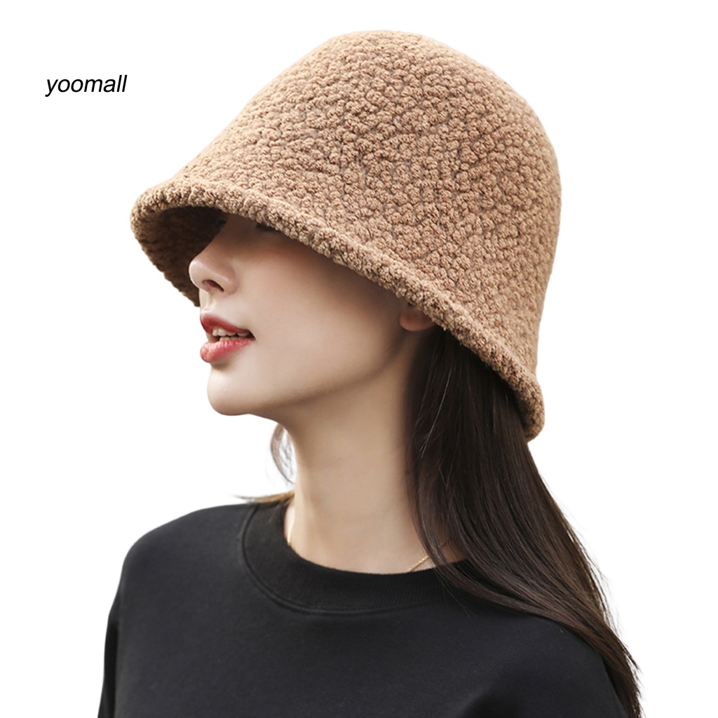 Mũ Tai Bèo Giả Cashmere Vành Ngắn Che Phủ Tai Thời Trang Thu Đông Cho Nữ