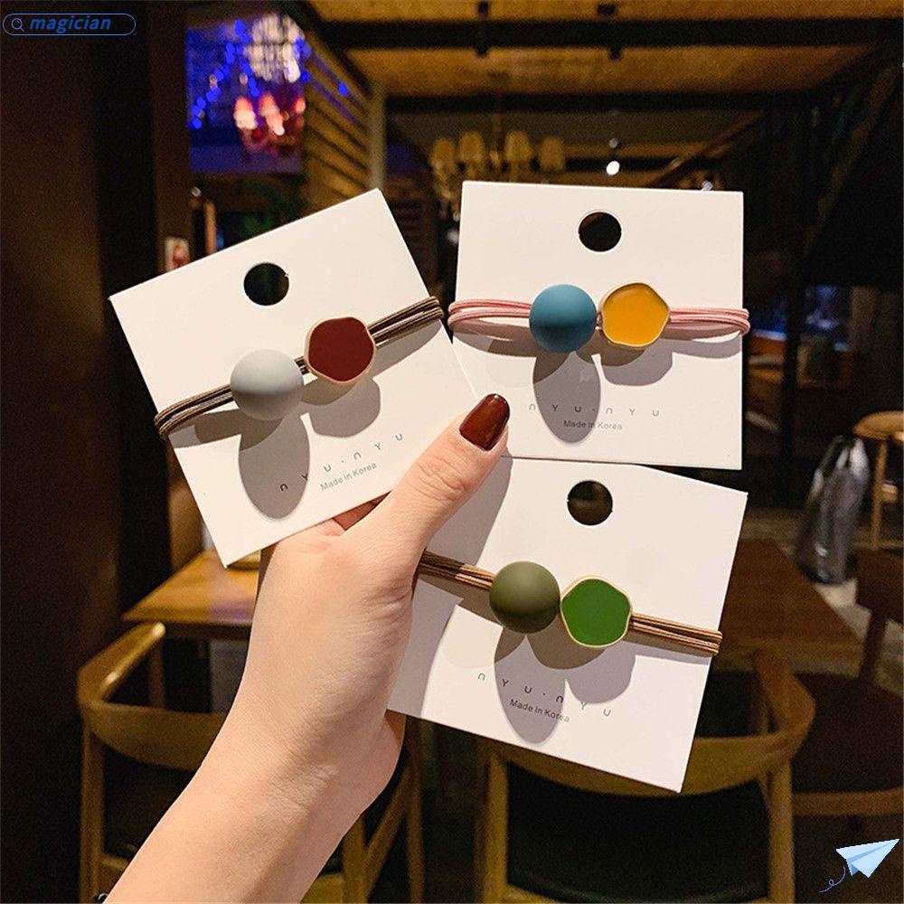 Dây Cột Tóc Co Giãn Đính Bóng Lông Dễ Thương