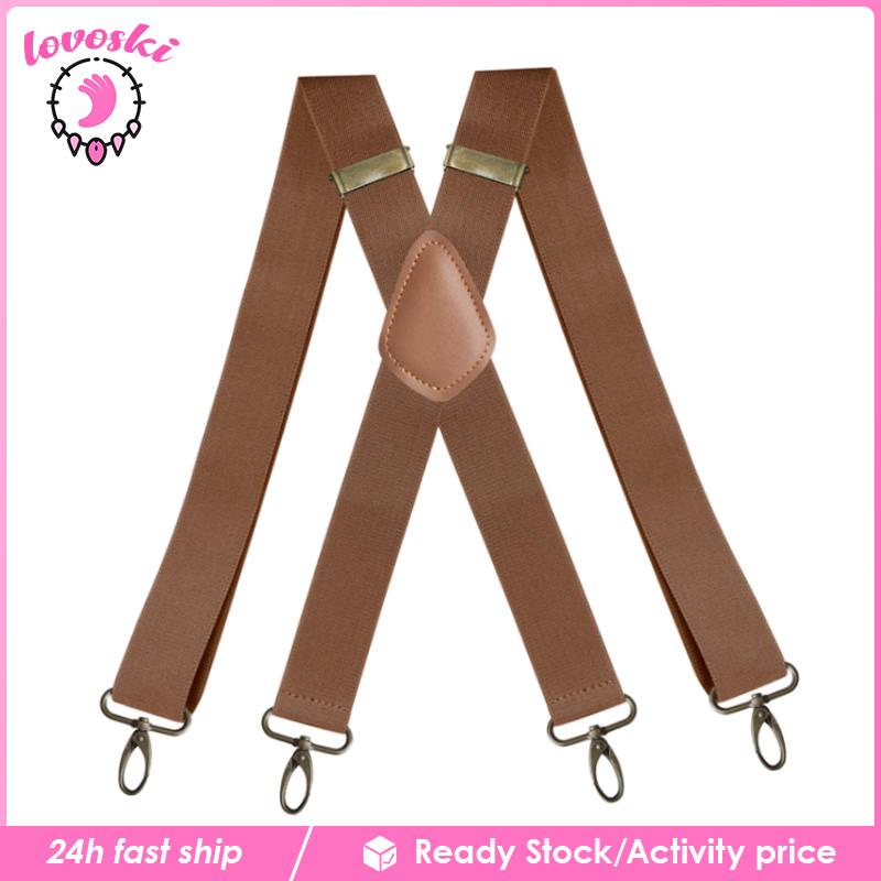 Dây Đai Quần 4 Kẹp Chữ x Rộng 3.5cm Dành Cho Nam Nữ