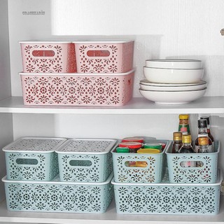 【GRCEKRIN】Storage Basket Blue Hollow Design Storage Box Including Various Small Objects