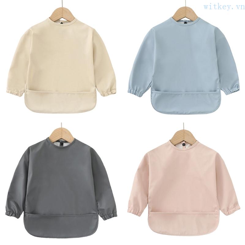 Tạp Dề Chống Nước In Họa Tiết Nghệ Thuật Trung Tính Có Thể Tái Sử Dụng Cho Bé Sơ Sinh