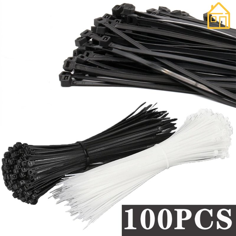 Set 100 Dây Rút Tự Khóa Bằng Nhựa Nylon Gọn Gàng Tiện Dụng