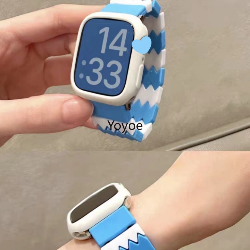 Dây Đeo Đồng Hồ Bằng Silicone Co Giãn 44mm 45mm 49mm 41mm 40mm 38mm 42mm Cho iwatch Ultra Series 7 Se 3 4 5 6 8