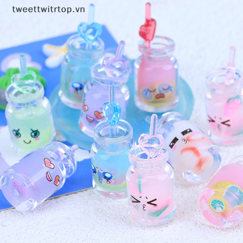 Set 5 Ly Nước Trái Cây Mini Dạ Quang Dùng Để Trang Trí