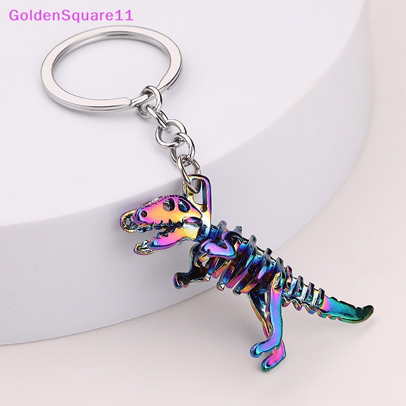 Móc Khóa Hình Xương Khủng Long Bằng Hợp Kim Màu Vàng