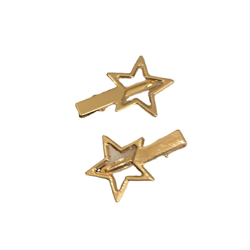 Kẹp Tóc Mái Bằng Kim Loại Hình Ngôi Sao Năm Cánh Tinh Tế Thời Trang