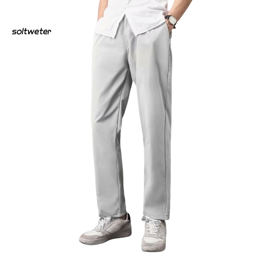 Quần Dài Lưng Vừa Dáng Ôm Có Nhiều Túi Dây Rút Thời Trang Xuân Thu Cho Nam