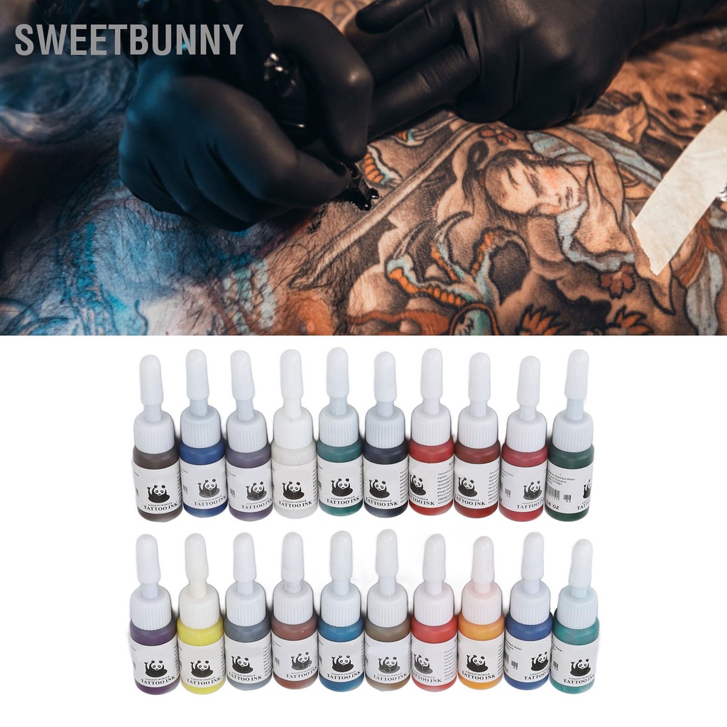 SweetBunny 100ml 20 Màu Mực Xăm Chuyên Nghiệp Bộ Thành Phần An Toàn Lâu Dài Sắc Tố Hình Chân Thực