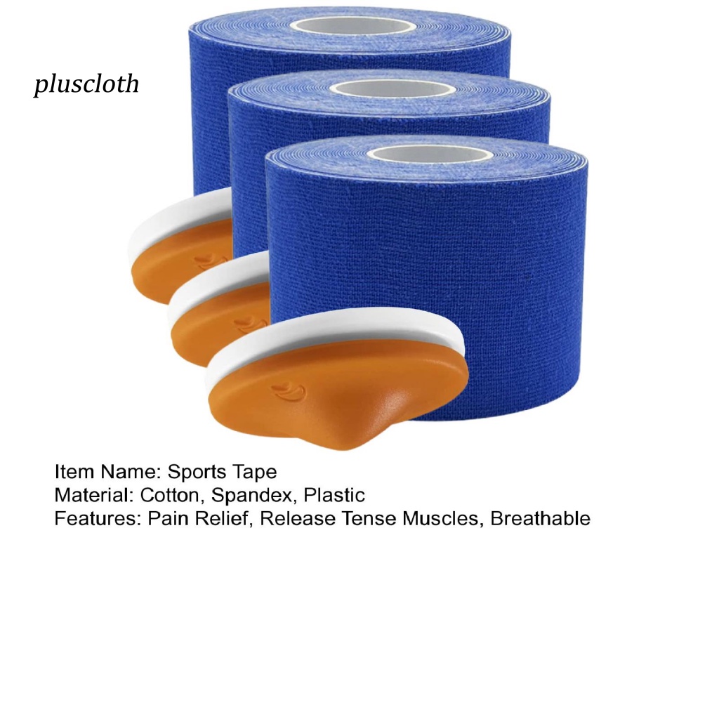 Bộ 3 Băng Dán Thể Thao 5cm Có Nút Kích Hoạt Giảm Đau Cơ Bắp