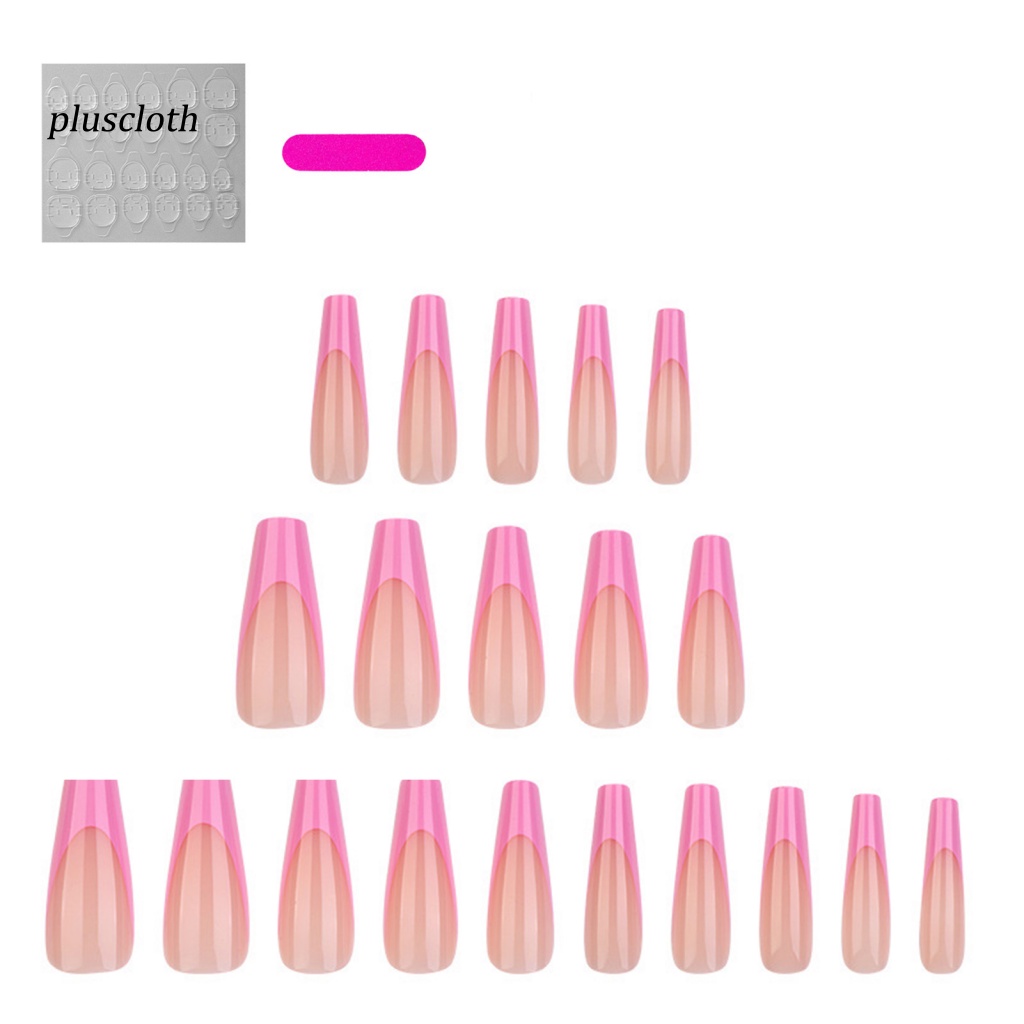 1 Bộ Móng Tay Giả Bằng Nhựa ABS Phong Cách Pháp