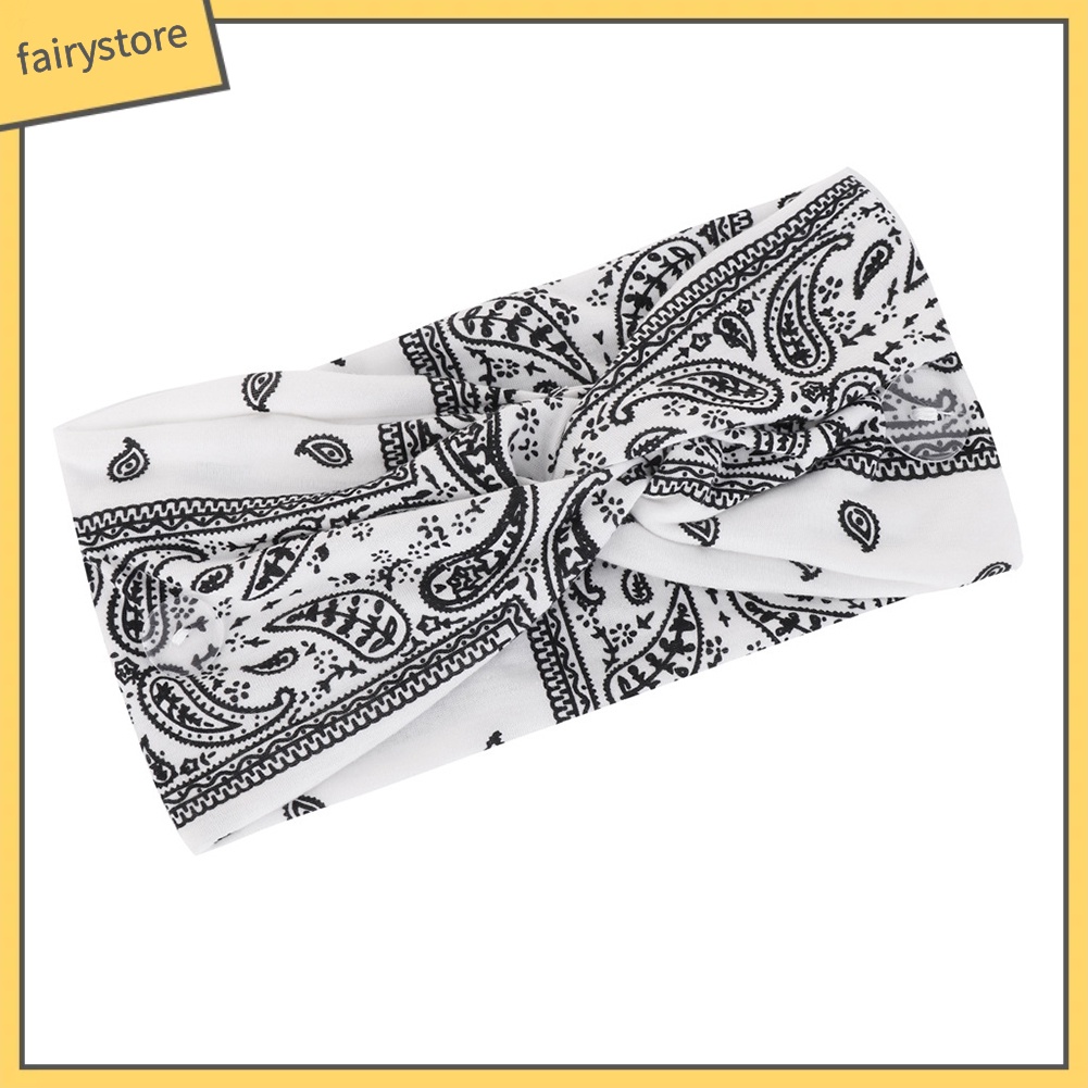 Băng Đô Cài Tóc Co Giãn In Họa Tiết Hoa Xinh Xắn Thời Trang Cho Nữ