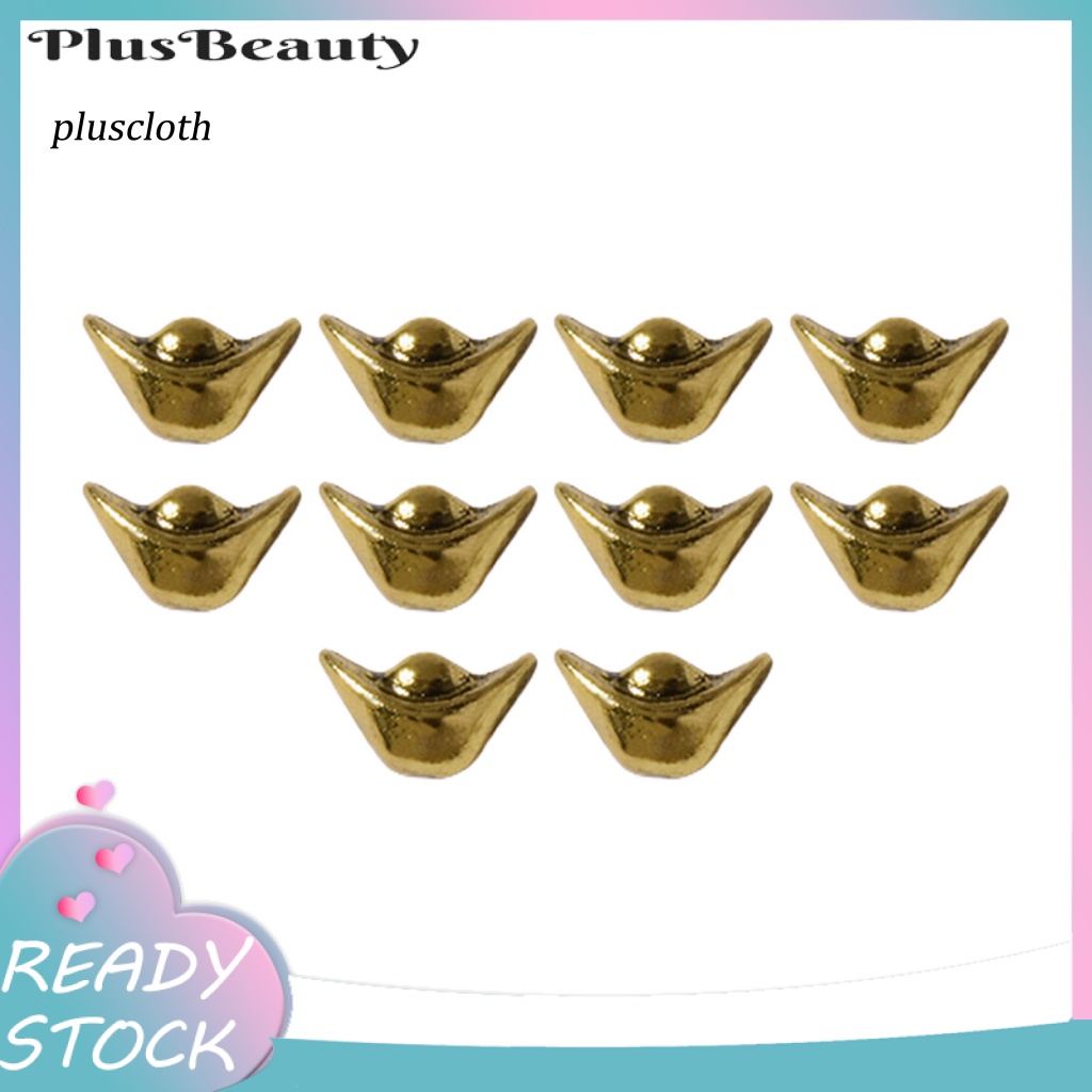 Set 10 Phụ Kiện Trang Trí Móng Tay Nghệ Thuật Hình Chú Hổ Bằng Hợp Kim