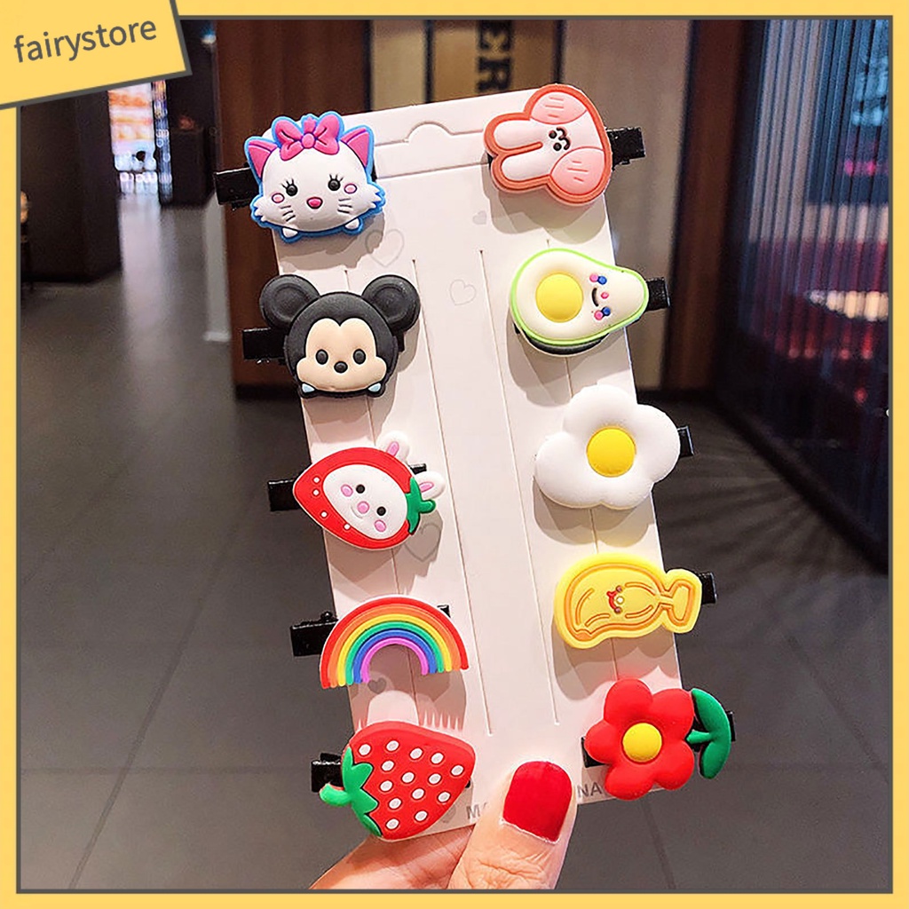 Kẹp Tóc Mái Bằng Vải Hình Cây Kem Hoạt Hình Dành Cho Bé Gái