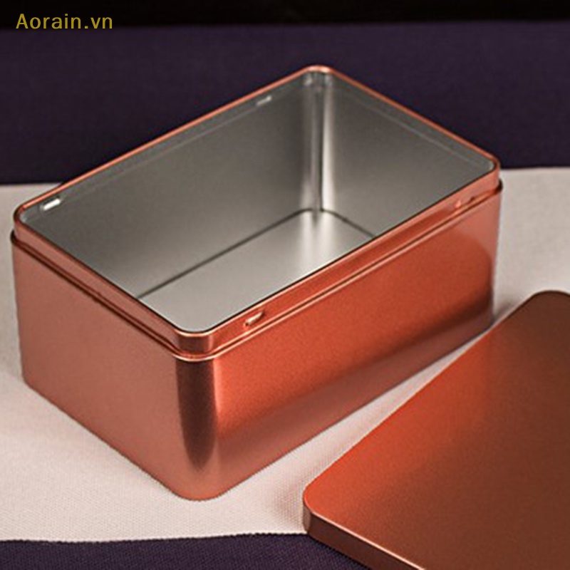 Hộp Sắt Đựng Trà / Kẹo Có Nắp Đậy Kín Tiện Dụng