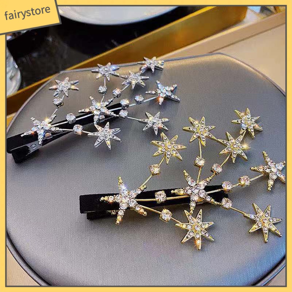 Kẹp Tóc Hình Ngôi Sao Đính Đá Lấp Lánh Thời Trang Cho Nữ