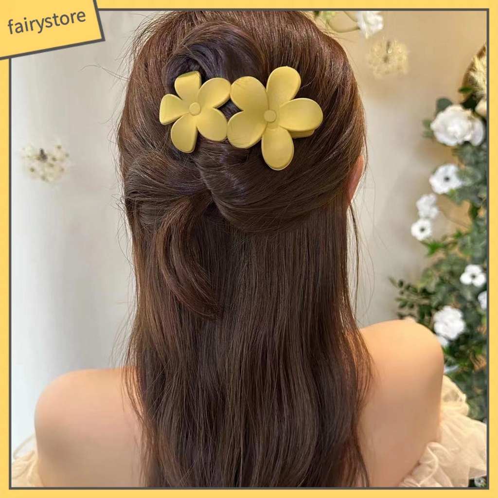 Kẹp Tóc Càng Cua Màu Trơn Chống Trượt Chống Rơi Thanh Lịch