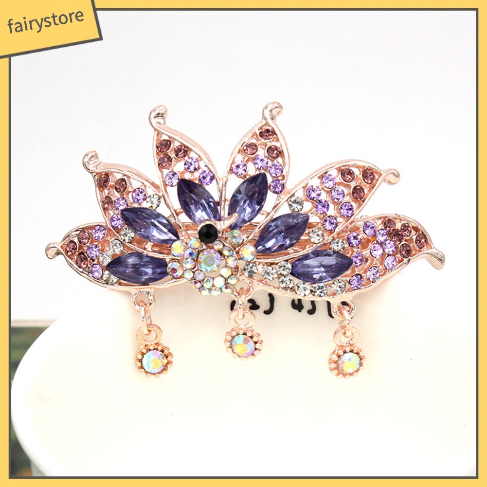 Kẹp Tóc Hình Bướm Và Chim Công Đính Đá Sang Trọng Cho Nữ