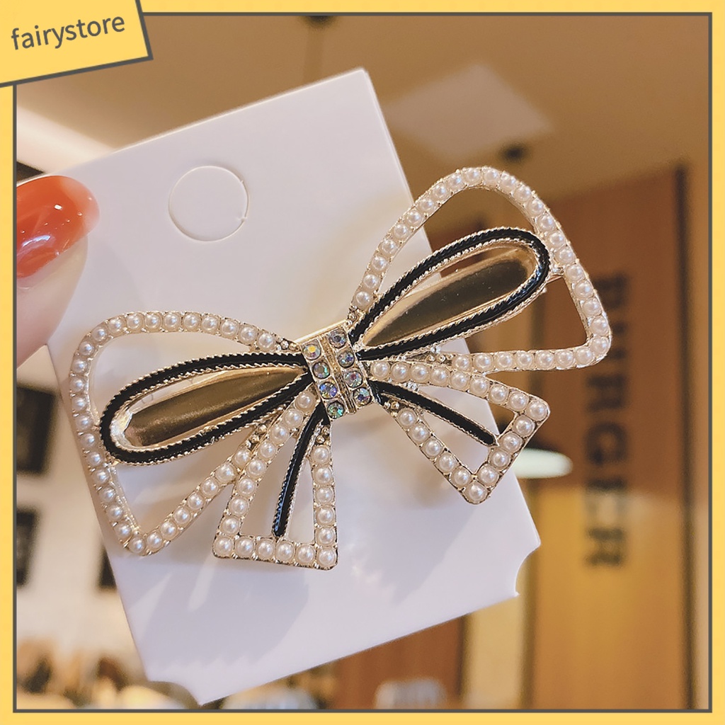 Kẹp Tóc Hình Nơ / Trái Tim Đính Đá / Ngọc Trai Nhân Tạo Thời Trang