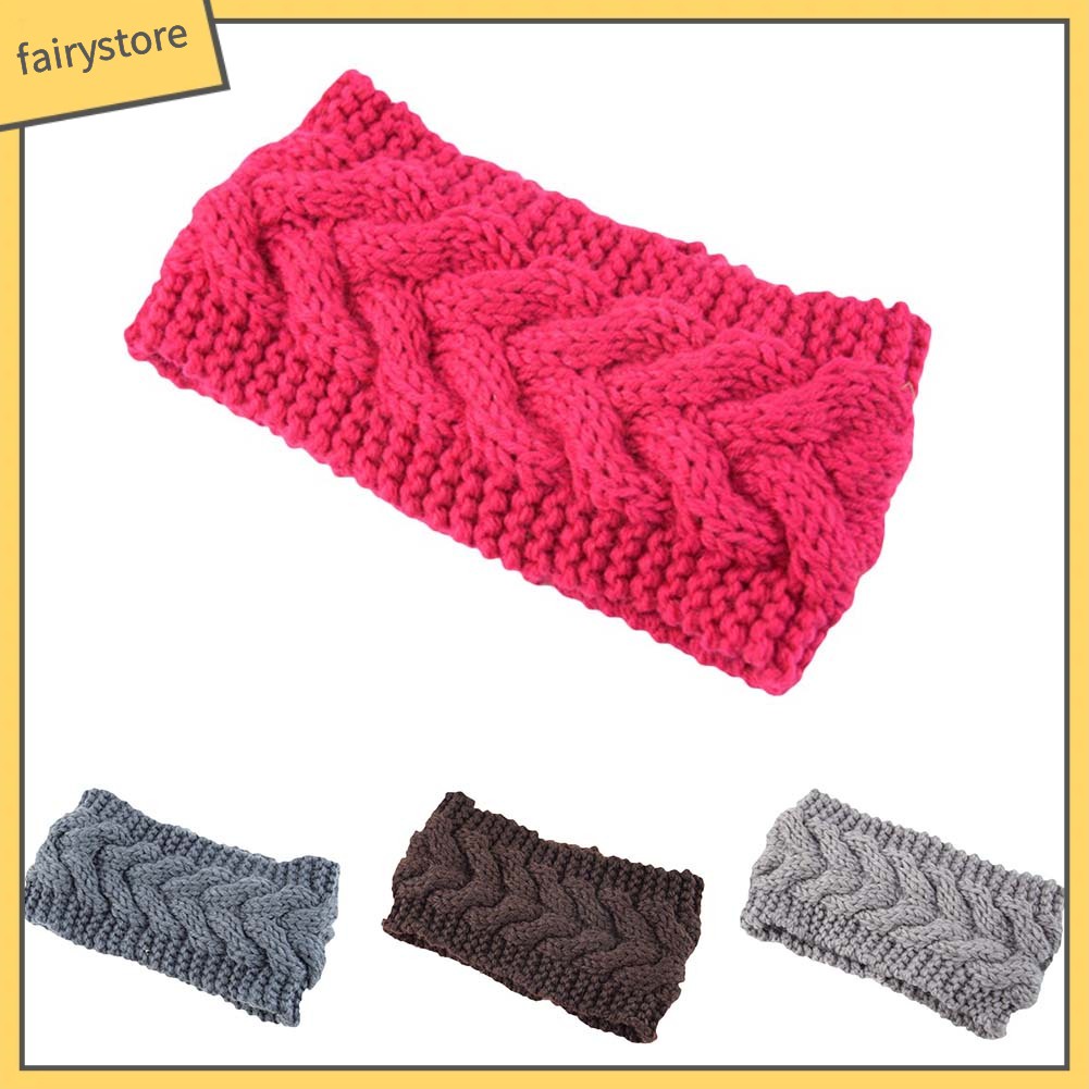 Băng Đô Đan Len Giữ Ấm Tai Thời Trang Mùa Đông Cho Nữ